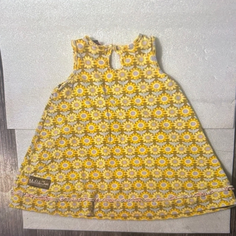 Matilda Jane Serendipity Sleeveless Sunflower Print Dress 4 Cottagecore Floral - Picture 4 of 10